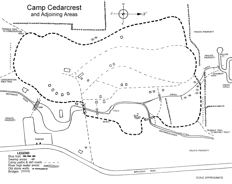 Map of Camp Cedarcrest Grounds